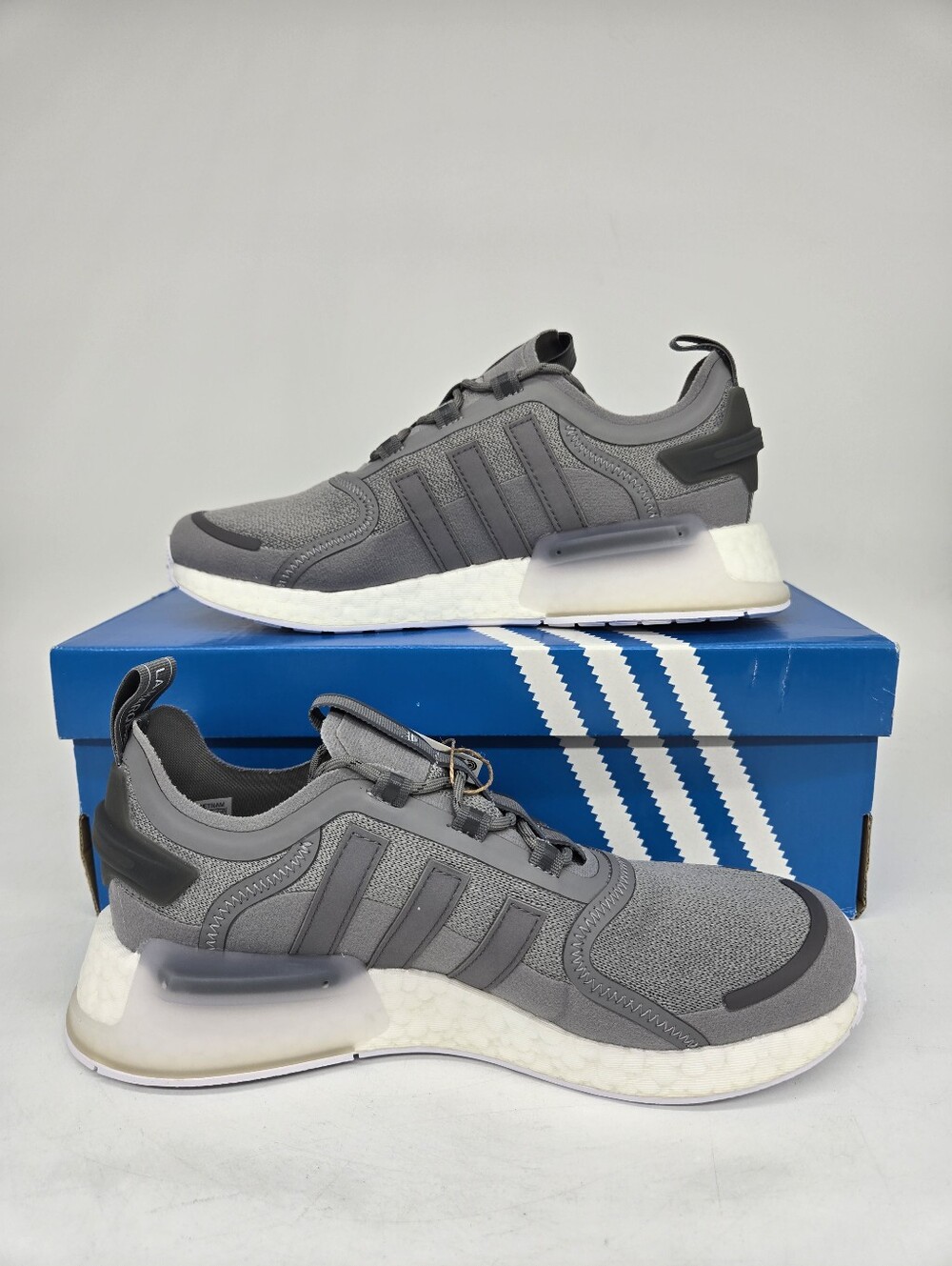 Adidas Women's NMD_V3 GY9283 Primeknit Grey Running Shoes Size 8.5 - Picture 6 of 8